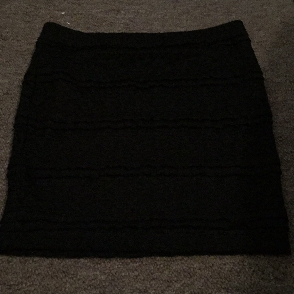 Black lace body con skirt